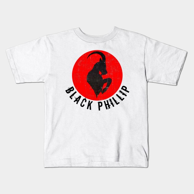 Black Phillip t-shirt Kids T-Shirt by Masa sih